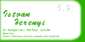 istvan herenyi business card