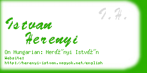 istvan herenyi business card